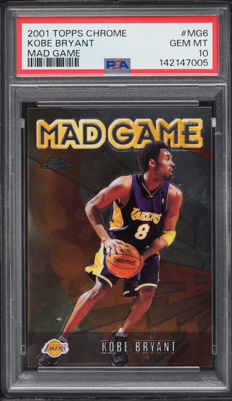 2001 Topps Chrome Black Refractor Kobe Bryant /50 #50 PSA 8.5 NM