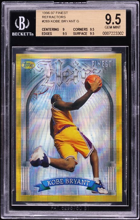 1996 Finest Gold Refractor Kobe Bryant ROOKIE #269 BGS 9.5 GEM MINT
