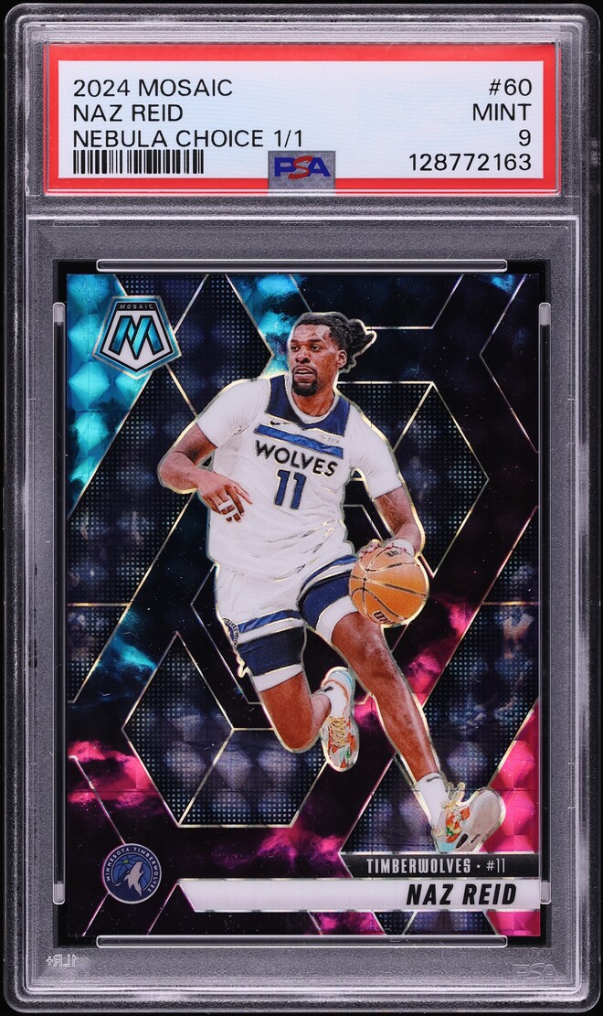 2024 Panini Mosaic Nebula Choice Naz Reid 1/1 #60 PSA 9 MINT