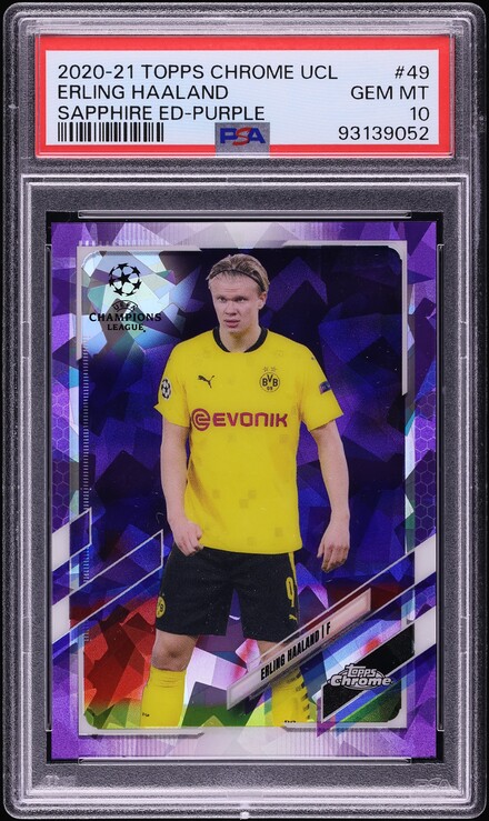 2020 Topps Living UEFA Champions League Erling Haaland ROOKIE RC