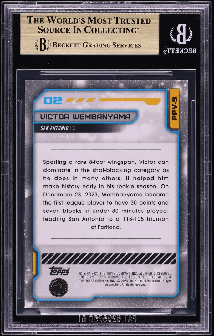 2023 Topps Chrome Cosmic Planetary Pursuit Venus Victor Wembanyama ROOKIE #PPV-9 BGS 9.5 GEM