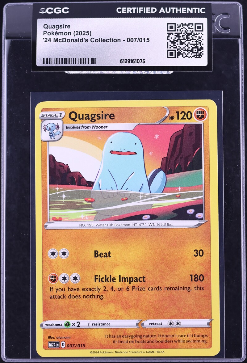 2025 Pokemon '24 McDonald's Collection Quagsire #7 CGC AUTH