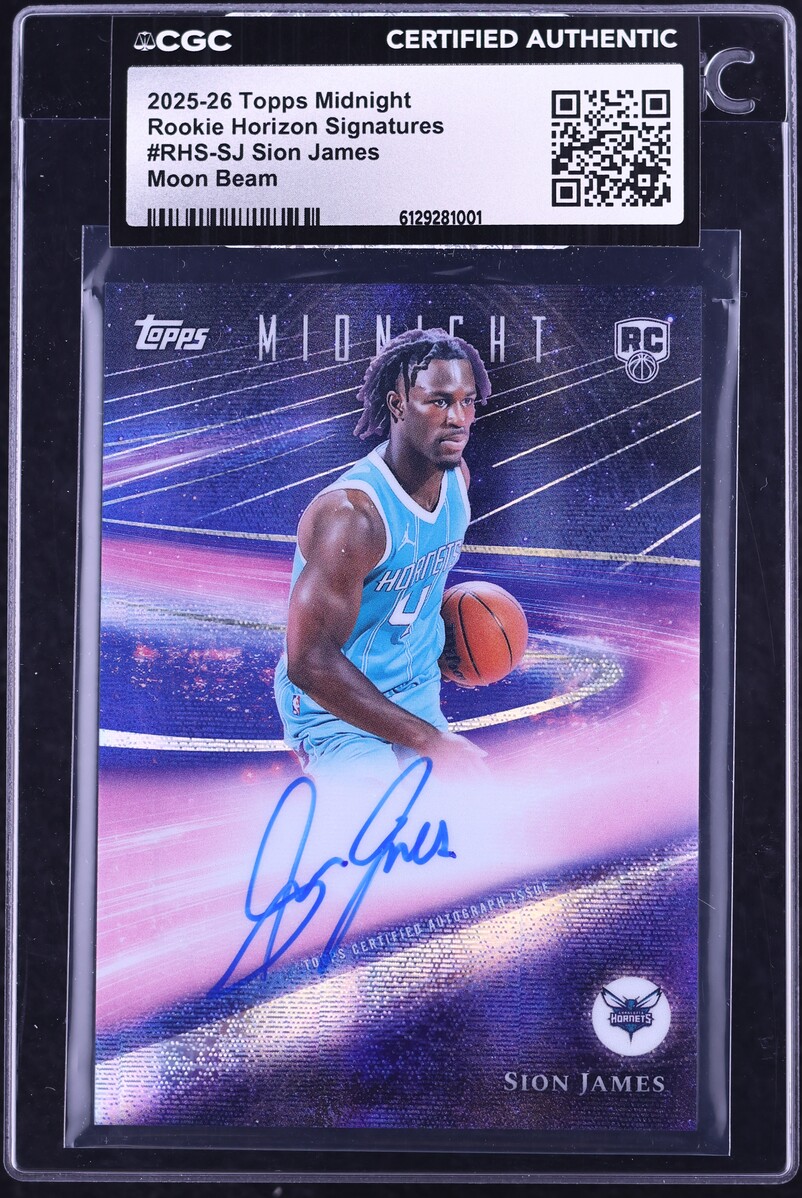 2025 Topps Midnight Horizon Moon Beam Sion James ROOKIE AUTO #RHS