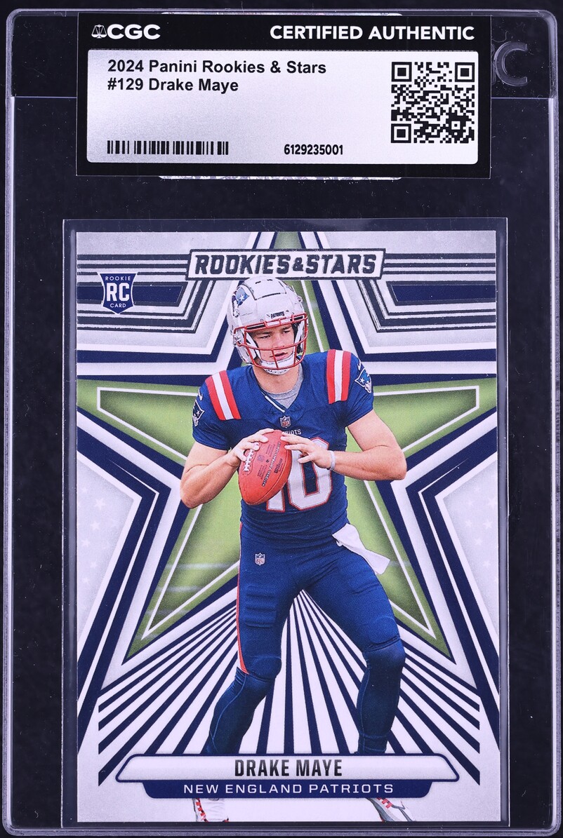 2024 Panini Rookies & Stars Drake Maye ROOKIE #129 CGC AUTH