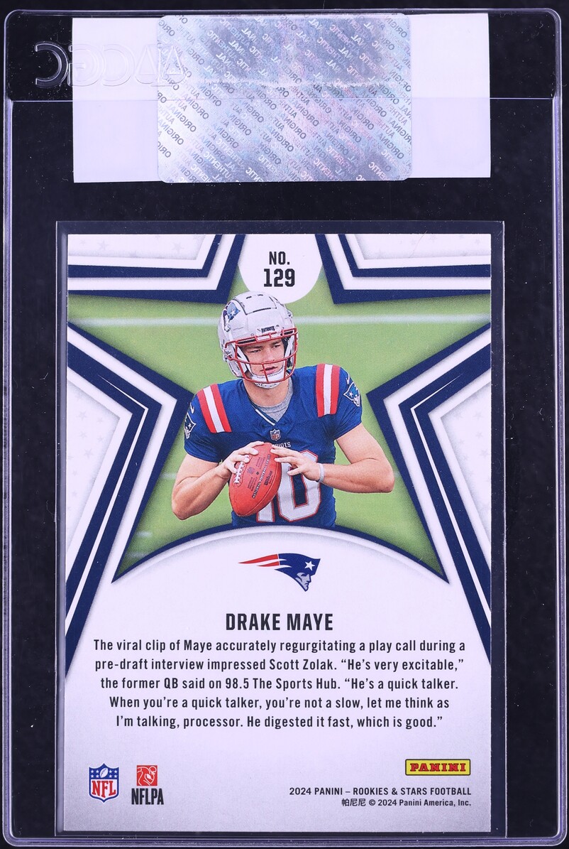 2024 Panini Rookies & Stars Drake Maye ROOKIE #129 CGC AUTH