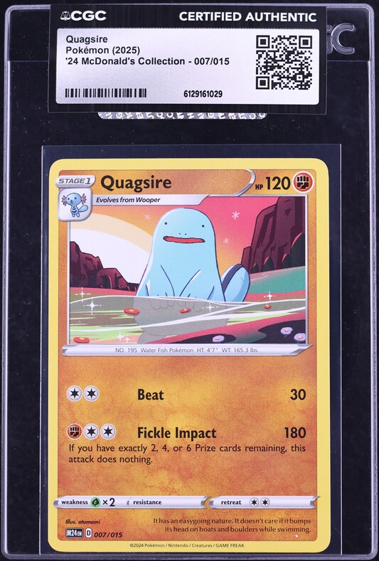 2025 Pokemon '24 McDonald's Collection Quagsire #7 CGC AUTH