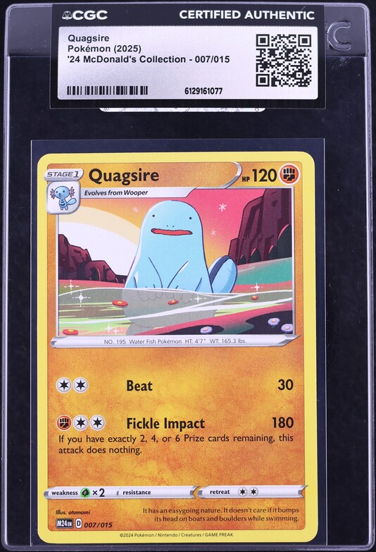 2025 Pokemon '24 McDonald's Collection Quagsire #7 CGC AUTH