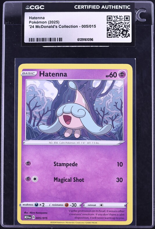 2025 Pokemon '24 McDonald's Collection Hatenna #5 CGC AUTH