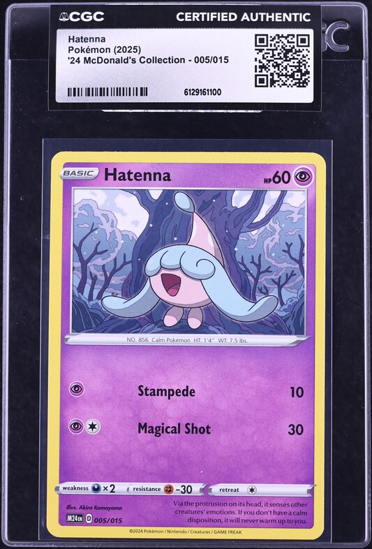 2025 Pokemon '24 McDonald's Collection Hatenna #5 CGC AUTH