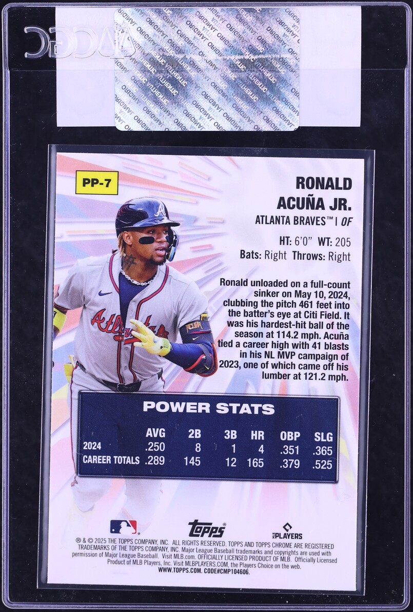 2025 Topps Chrome Power Players Ronald Acuna Jr. #PP-7 CGC AUTH