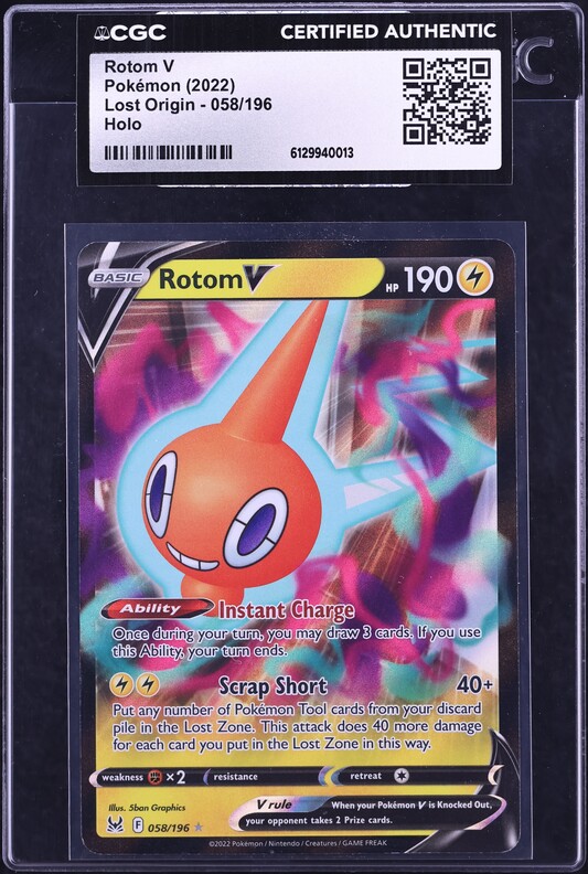 rotom v pokemon card & VSTAR - 046/159 - Crown Zenith Lightning Scrap Short (40+) Put any number of Pokmon Tool cards from your discard pile in the Lost Zone Rotom V - Pokemon TCG