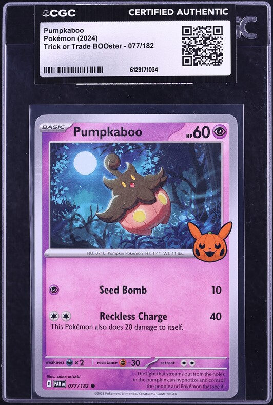 2016 Pokemon Japanese XY BREAK Premium Champion Pack Reverse Holo Pumpkaboo  #62 CGC 10 PRISTINE on Fanatics Collect