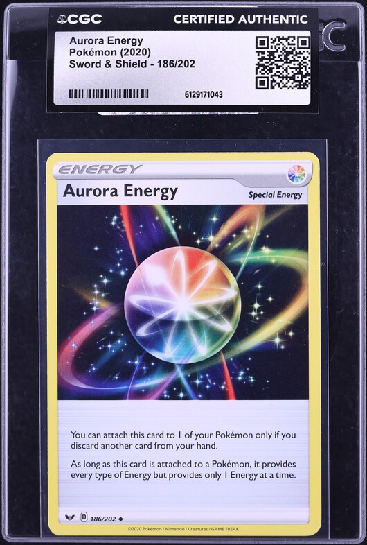 aurora energy pokemon card Aurora Energy 186/202 Uncommon Sword and Shield Base Set LP Pokemon Card
