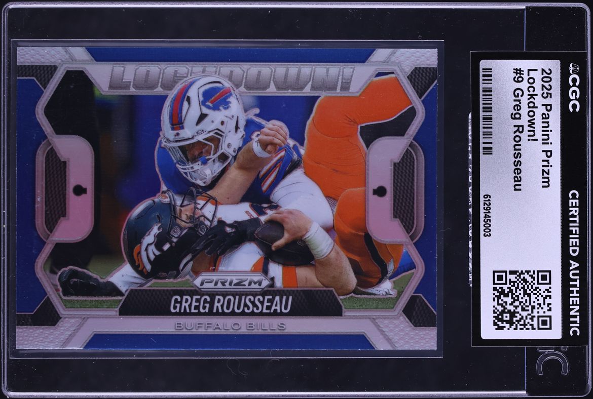 2025 Panini Prizm Lockdown! Greg Rousseau #9 CGC AUTH