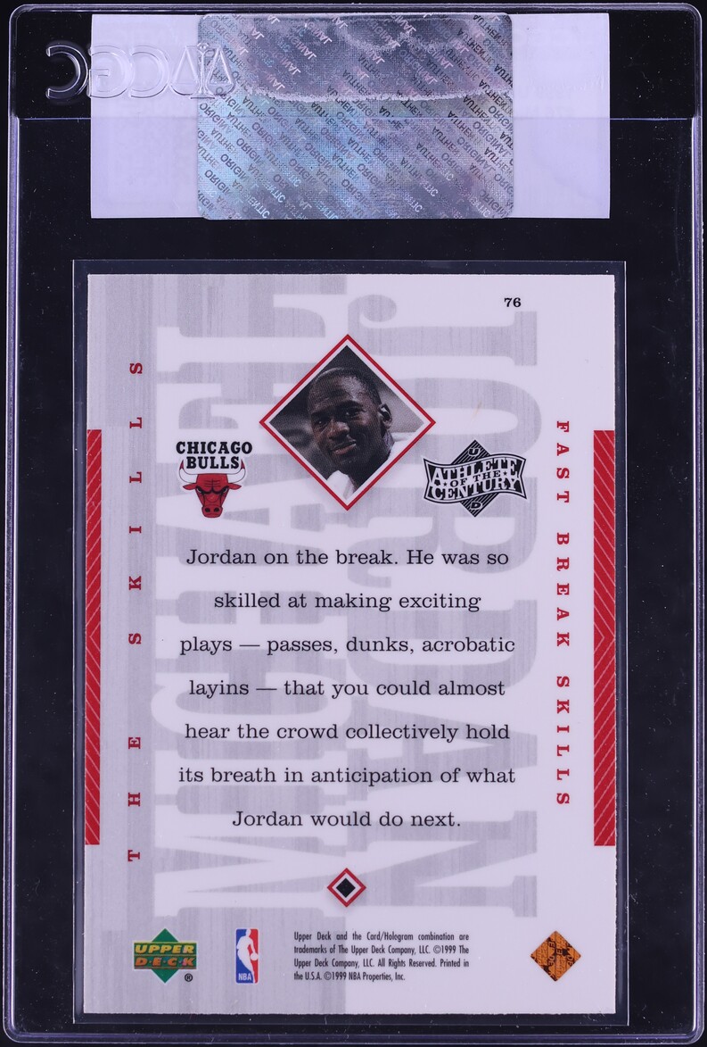 1999 UD MJ Athlete Of The Century Michael Jordan #76 CGC AUTH