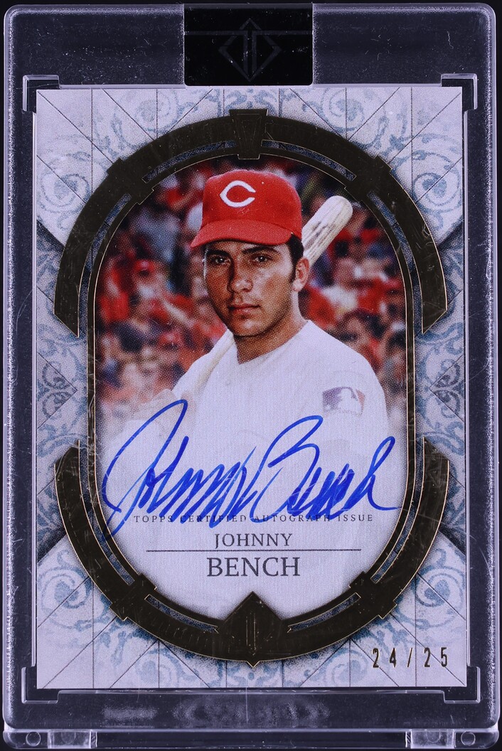 2024 Topps Transcendent Collection Autographs Johnny Bench AUTO /25 #TCA-JBE
