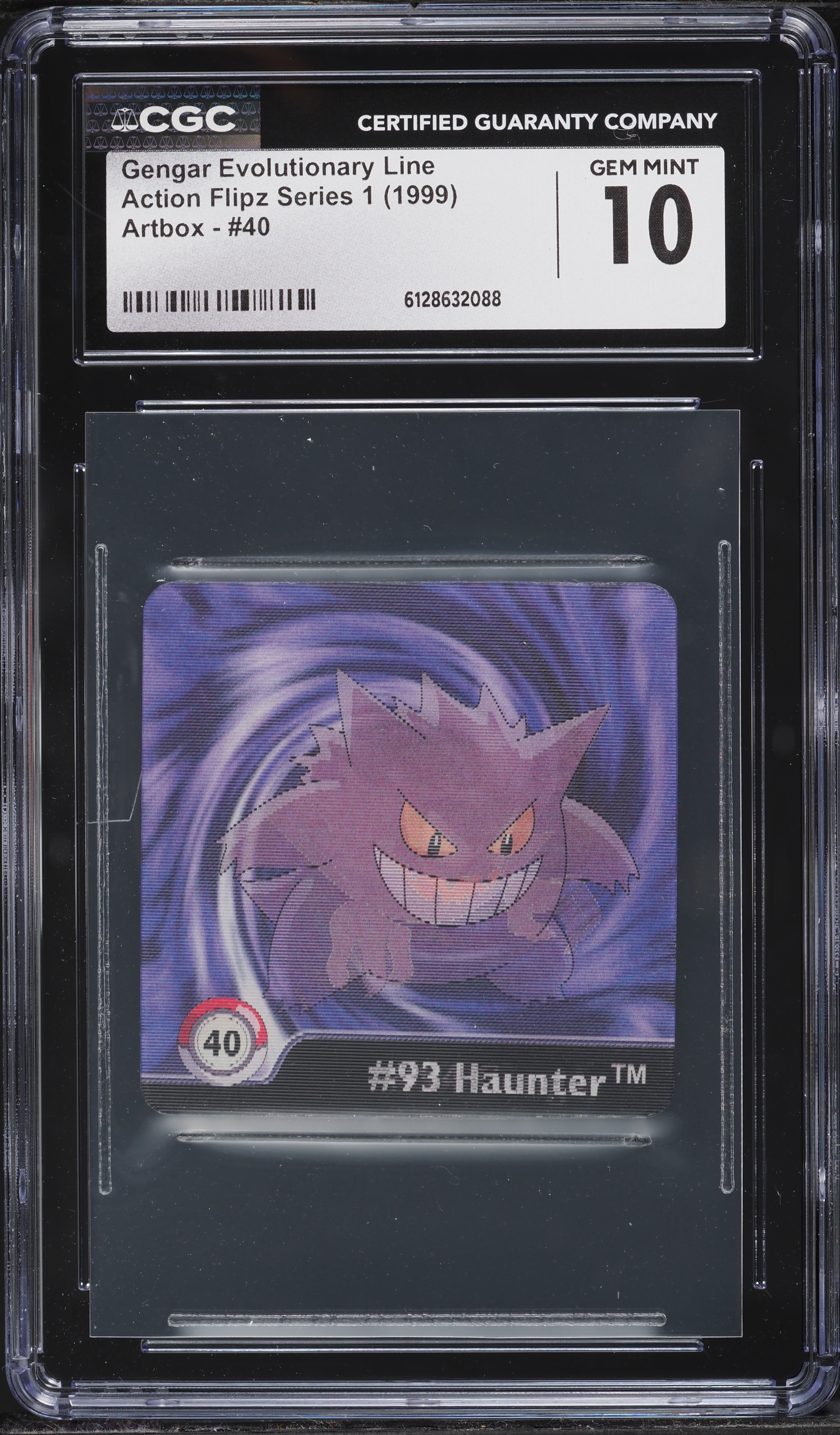 1999 Pokemon Artbox Action Flipz Series 1 Gengar Evolutionary Line