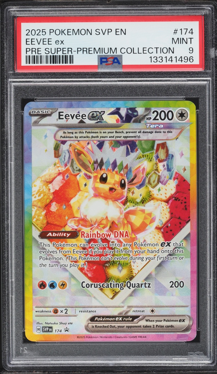 2025 Pokemon Scarlet & Violet Promo Prismatic Evolutions Premium Eevee ex #174 PSA 9 MINT