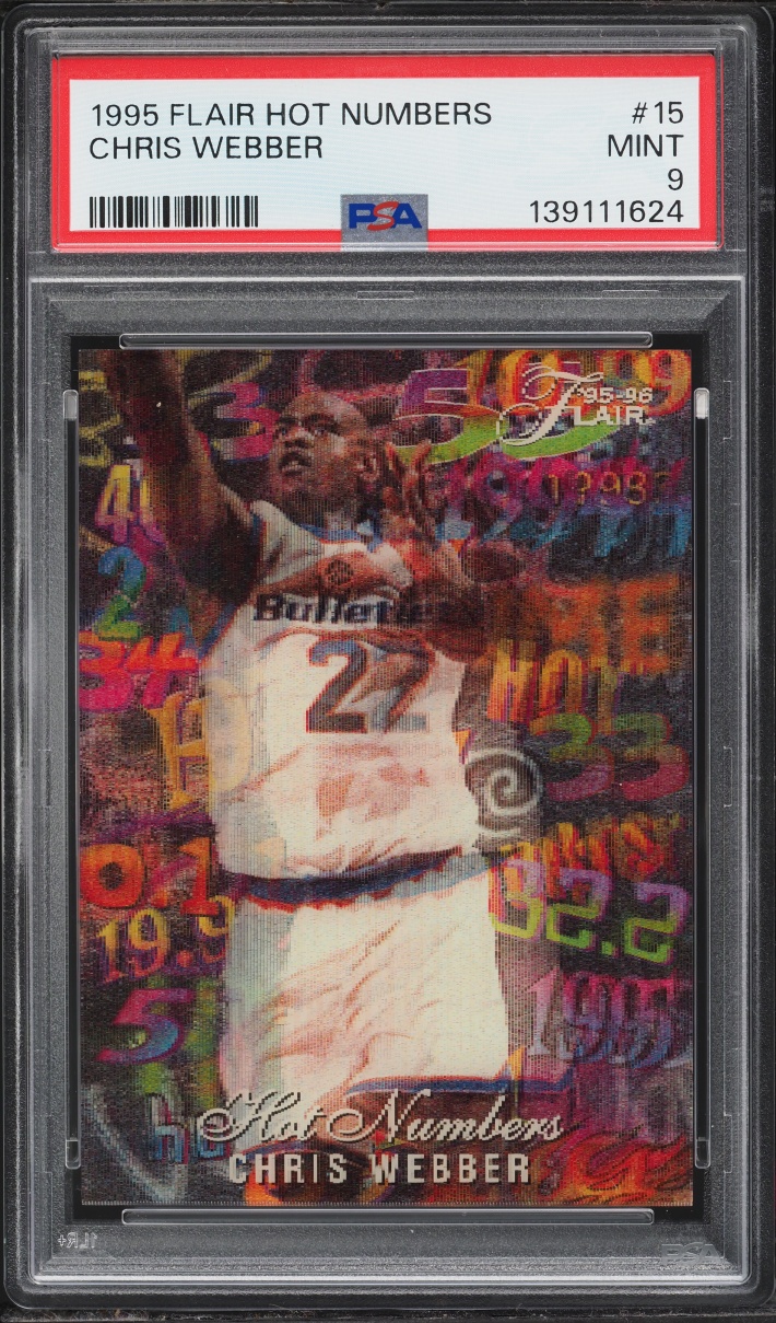 1995 Flair Hot Numbers Chris Webber #15 PSA 9 MINT