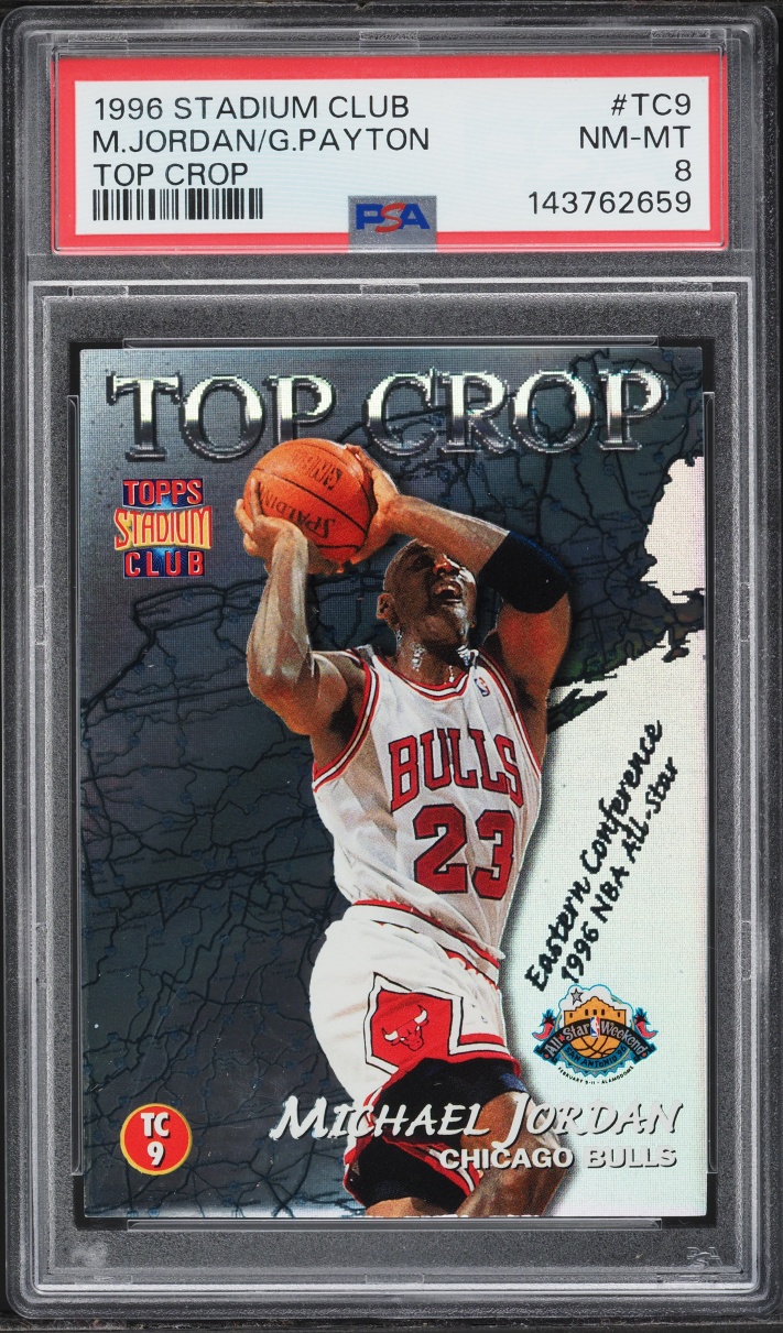 1996 Stadium Club Top Crop Michael Jordan & Gary Payton #TC9 PSA 8 NM-MT