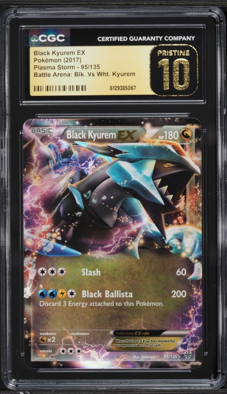 2017 Pokemon Black & White Plasma Storm Battle Arena Holo Black Kyurem EX #95 CGC 10 PRISTINE