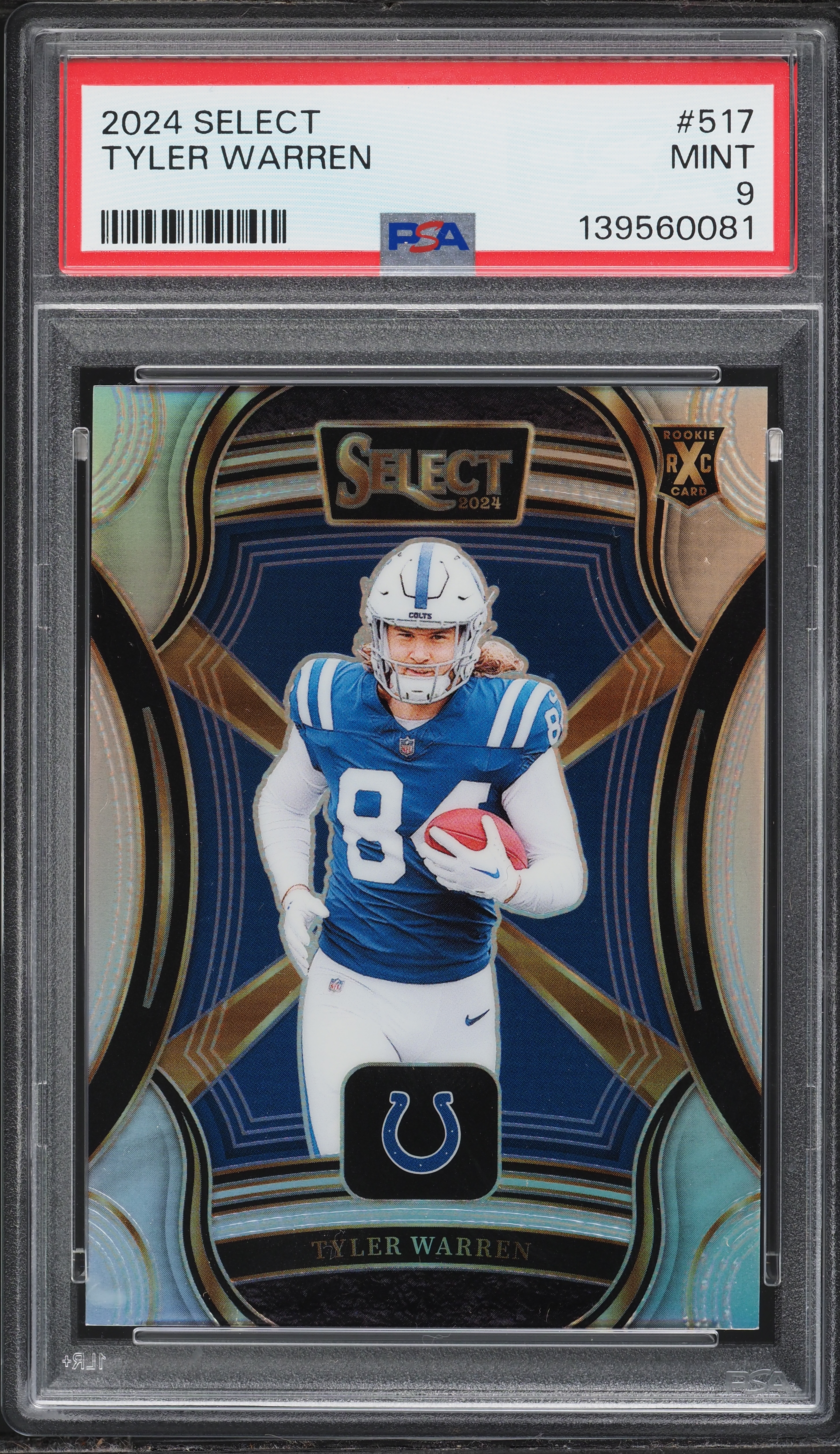 Tyler Warren HYDRODYNAMIC（サイン、シリアルNO入） 2024 Select XRC Tyler Warren ROOKIE #517 PSA 9 MINT on Fanatics