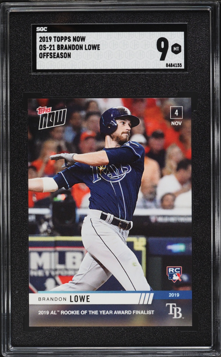 2019 Topps Now Offseason Brandon Lowe ROOKIE #OS-21 SGC 9 MINT