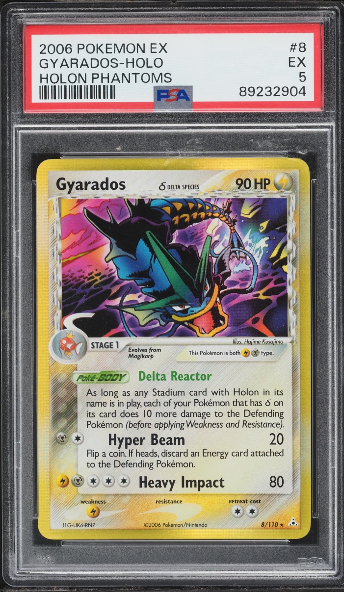 2006 Pokemon EX Holon Phantoms Holo Gyarados #8 PSA 5 EX