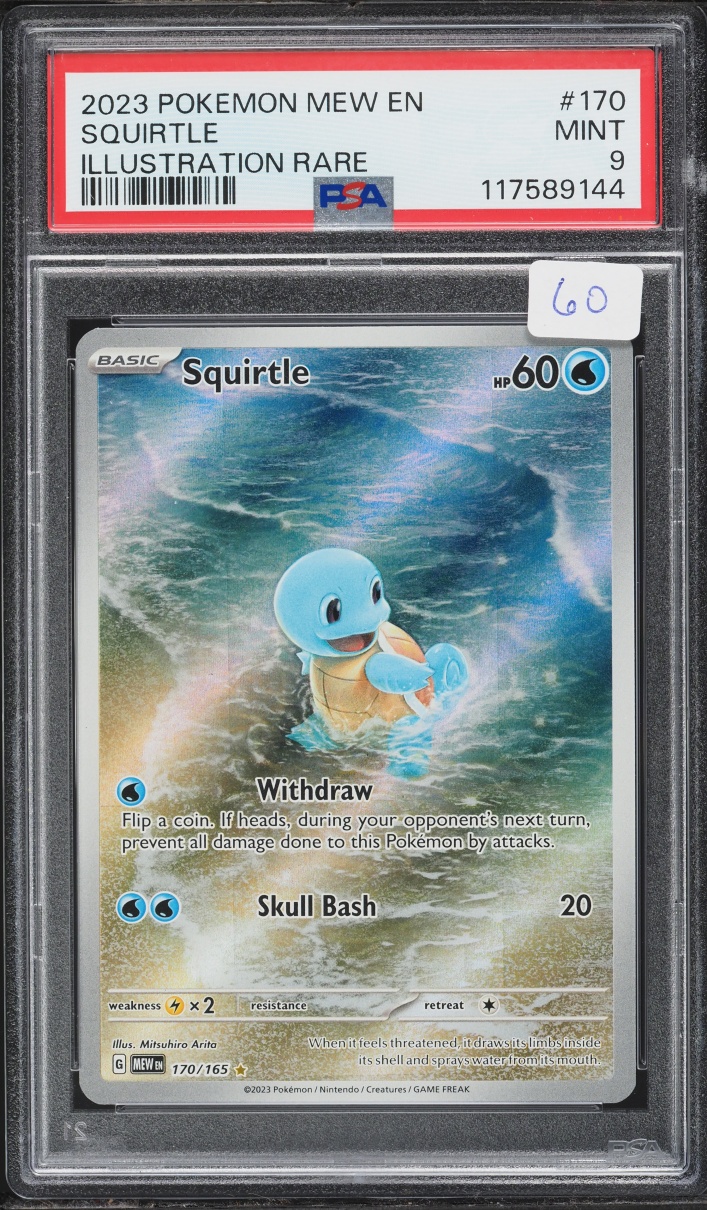 2023 Pokemon Scarlet & Violet 151 IR Squirtle #170 PSA 9 MINT