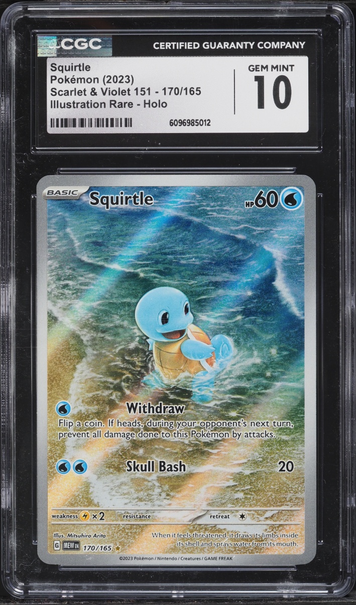 2023 Pokemon Scarlet & Violet 151 IR Squirtle #170 CGC 10 GEM MINT
