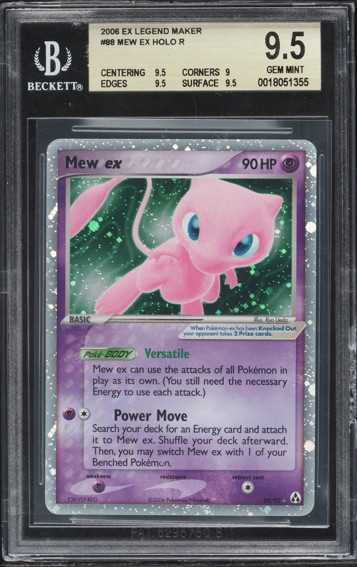 2006 Pokemon EX Legend Maker Holo Mew ex #88 BGS 9.5 GEM MINT