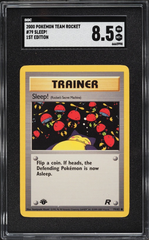 2000 Pokemon Team Rocket 1st Edition Sleep! #79 SGC 8.5 NM-MT+
