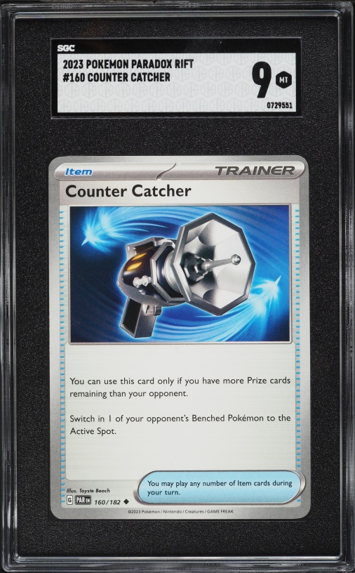 2023 Pokemon Scarlet & Violet Paradox Rift Counter Catcher #160 SGC 9 MINT