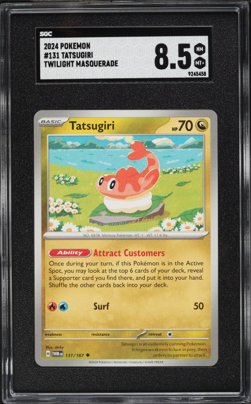 2024 Pokemon Scarlet & Violet Twilight Masquerade Tatsugiri #131 SGC 8.5 NM-MT+