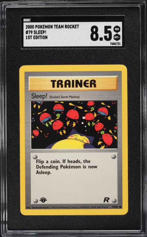 2000 Pokemon Team Rocket 1st Edition Sleep! #79 SGC 8.5 NM-MT+