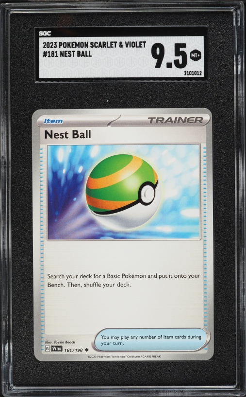 2023 Pokemon Scarlet & Violet Nest Ball #181 SGC 9.5 MINT+