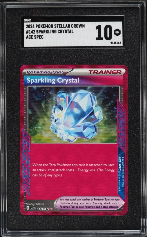 2024 Pokemon Scarlet & Violet Stellar Crown Ace Spec Sparkling Crystal #142 SGC 10 GEM MINT
