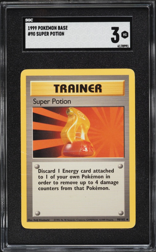 1999 Pokemon Base Set Super Potion #90 SGC 3 VG