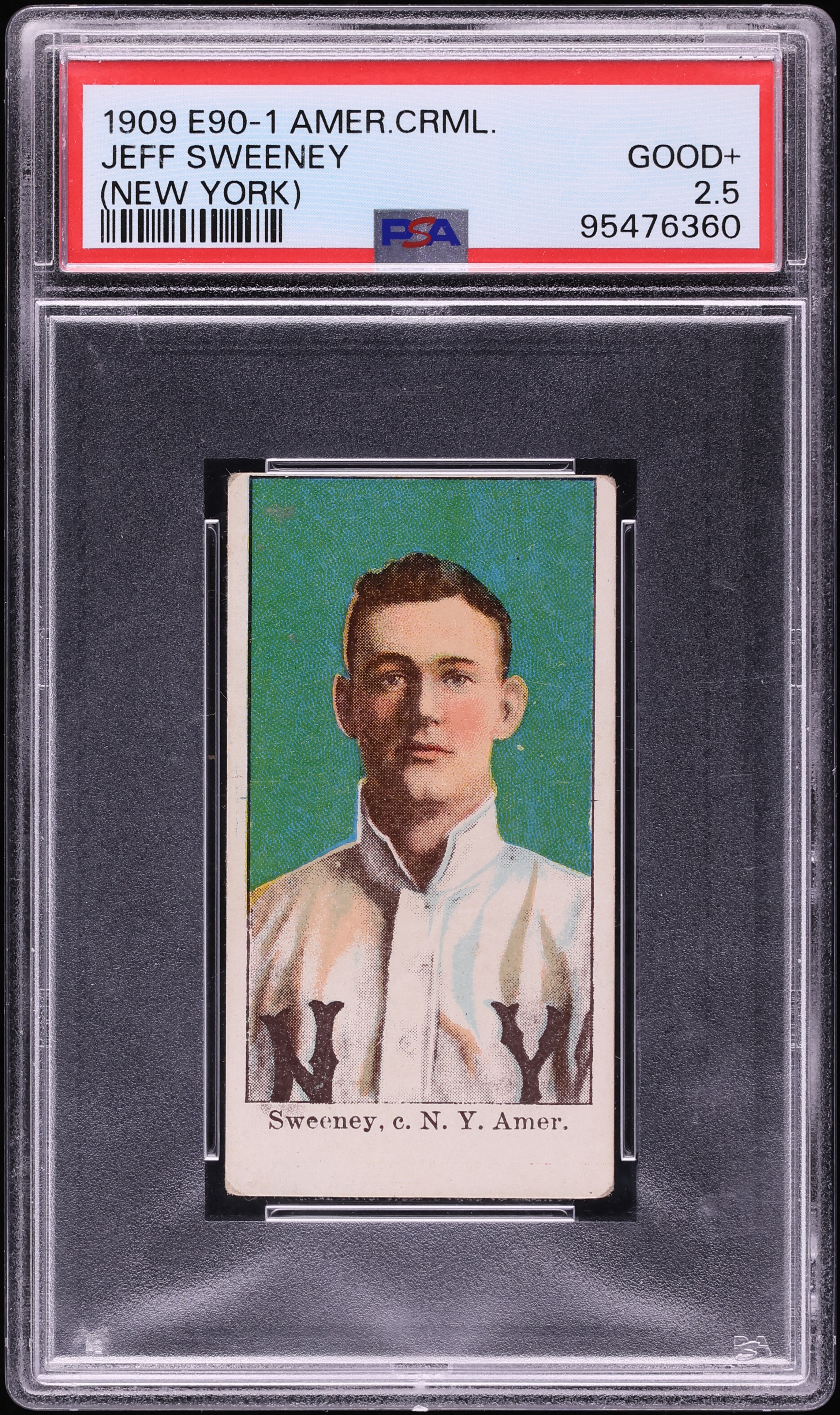 1909-11 American Caramel E90-1 Baseball Jeff Sweeney #106 PSA 3