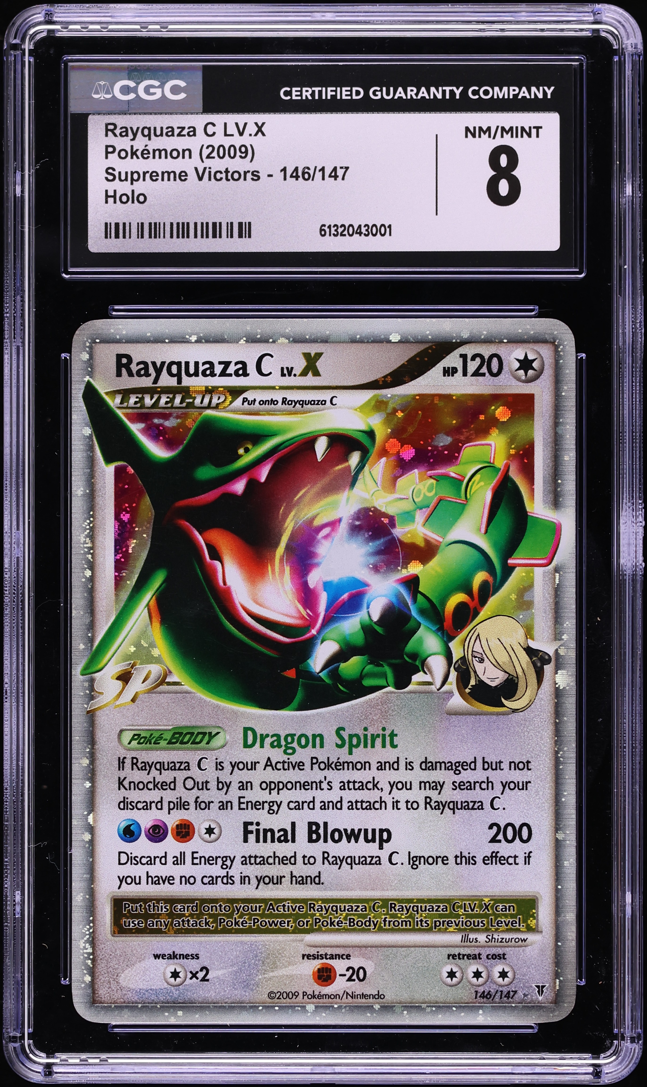 2009 Pokemon Platinum Supreme Victors Holo Rayquaza C Lv.X #146