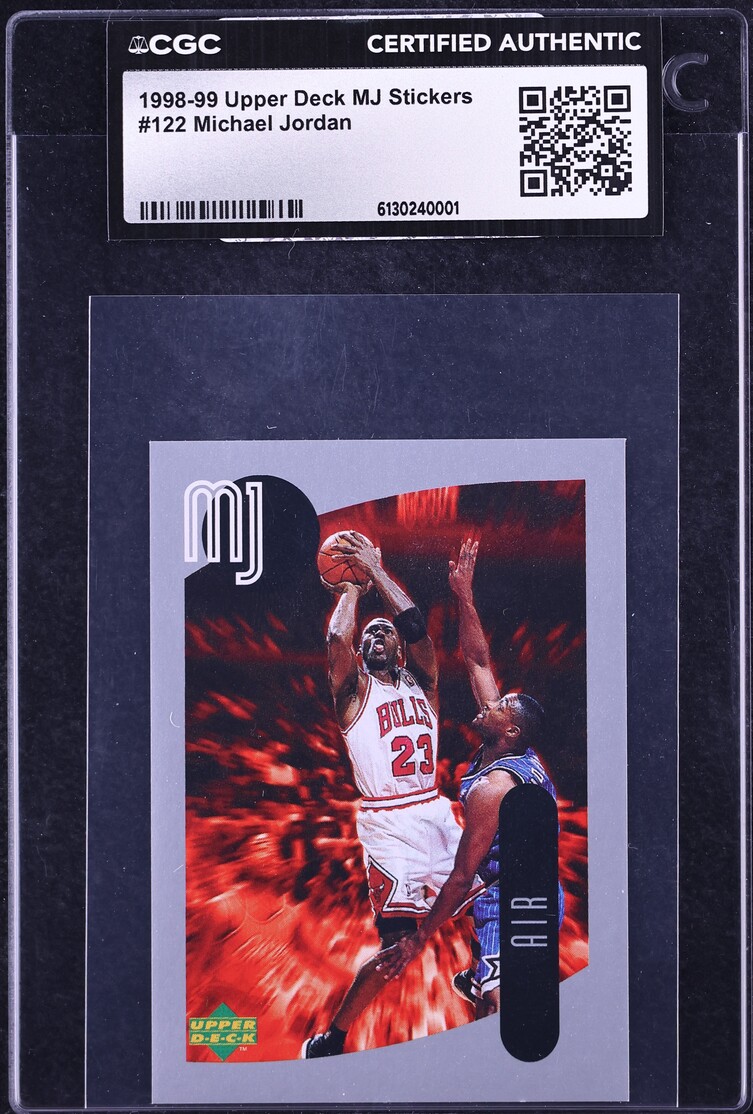 1998 Upper Deck MJ Stickers Michael Jordan #122 CGC AUTH