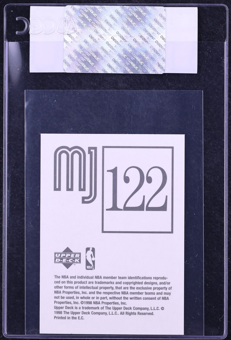 1998 Upper Deck MJ Stickers Michael Jordan #122 CGC AUTH