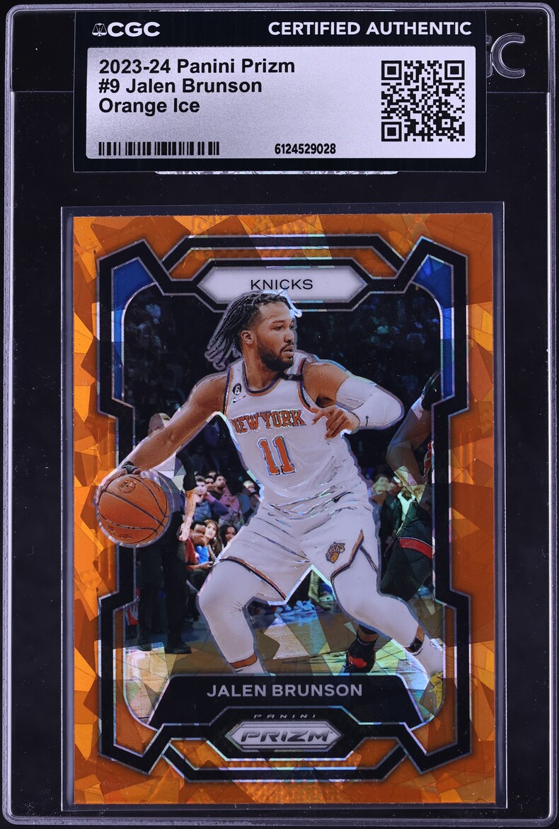2023 Panini Prizm Orange Ice Prizm Jalen Brunson #9 CGC AUTH