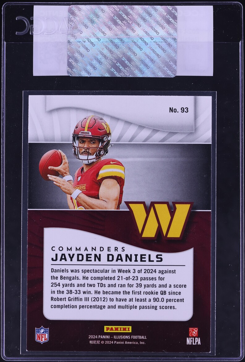 2024 Panini Illusions Retail Jayden Daniels ROOKIE #93 CGC AUTH