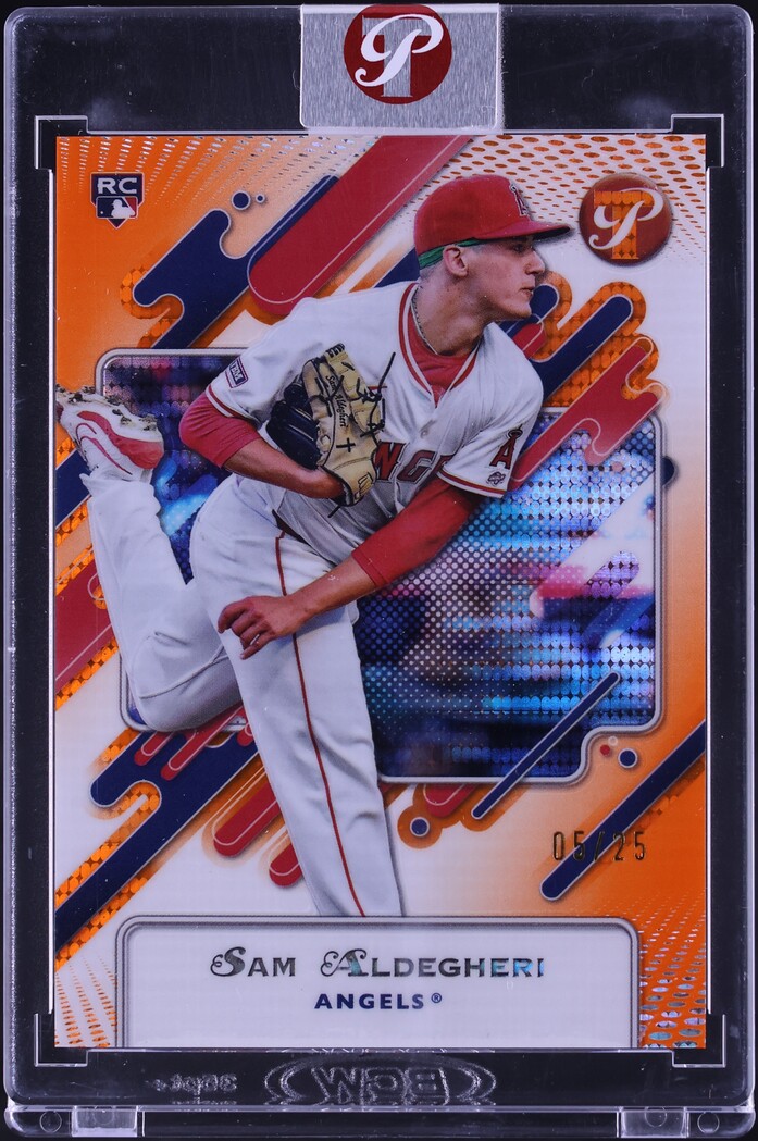 2025 Topps Pristine Orange Refractor Sam Aldegheri ROOKIE /25 #150