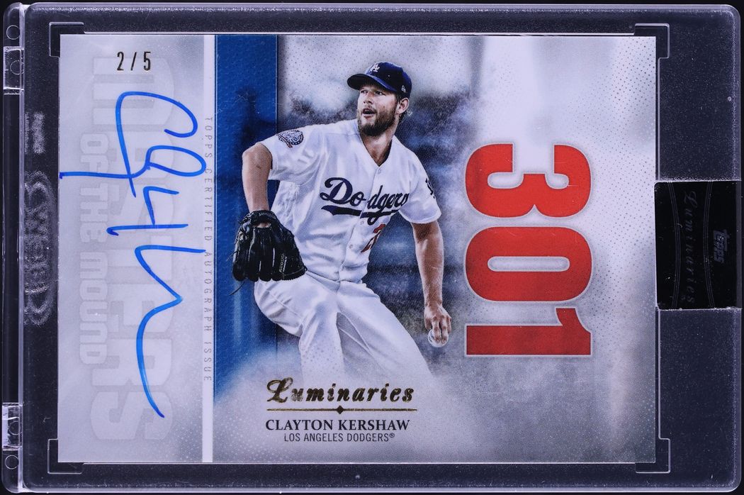 2019 Topps Luminaries Masters Of The Mound Clayton Kershaw AUTO /5 #MOM-CK