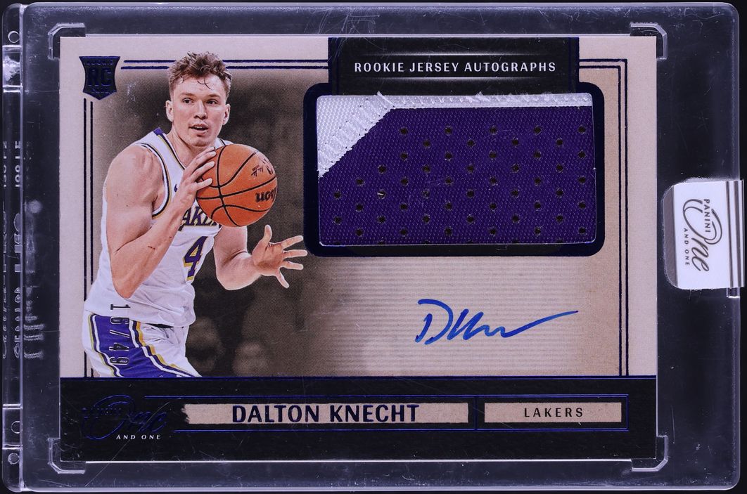 2024 Panini One And One Jersey Autographs Blue Dalton Knecht ROOKIE PATCH AUTO /49 #RJA-KNE