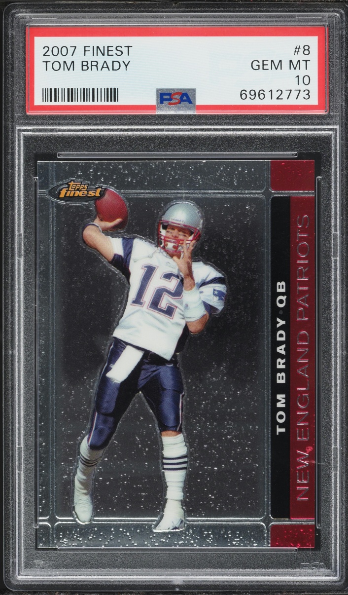 2007 Finest Football Tom Brady #8 PSA 10 GEM MINT