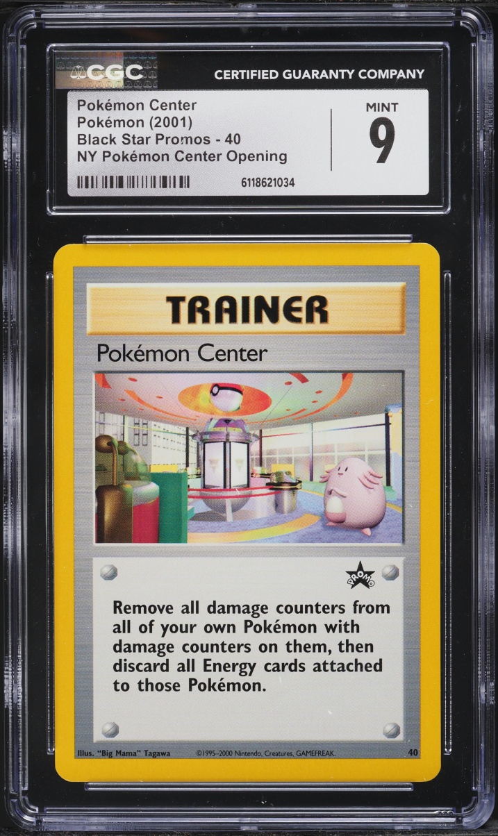2001 Pokemon Black Star Promo NY Center Opening Pokemon Center #40 CGC 9 MINT