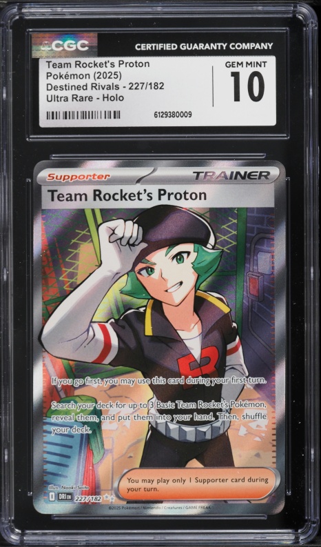 2025 Pokemon Scarlet & Violet Destined Rivals Full Art Team Rocket's Proton #227 CGC 10 GEM